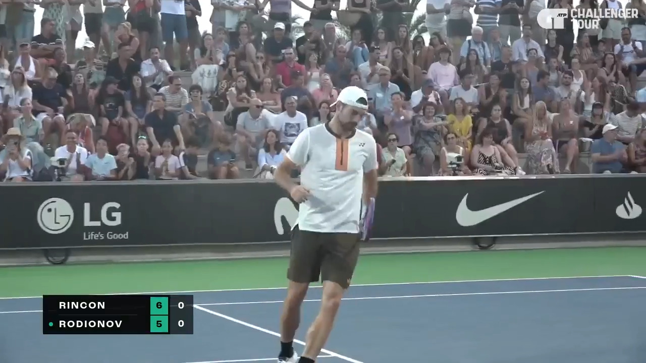 Hot Shot: Rodionov's sumptuous lob leaves Rincon chasing at Manacor Challenger