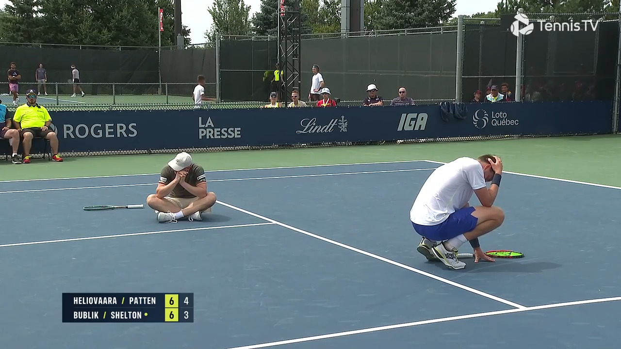 Tennis a contact sport? Wimbledon champs collide in Montreal