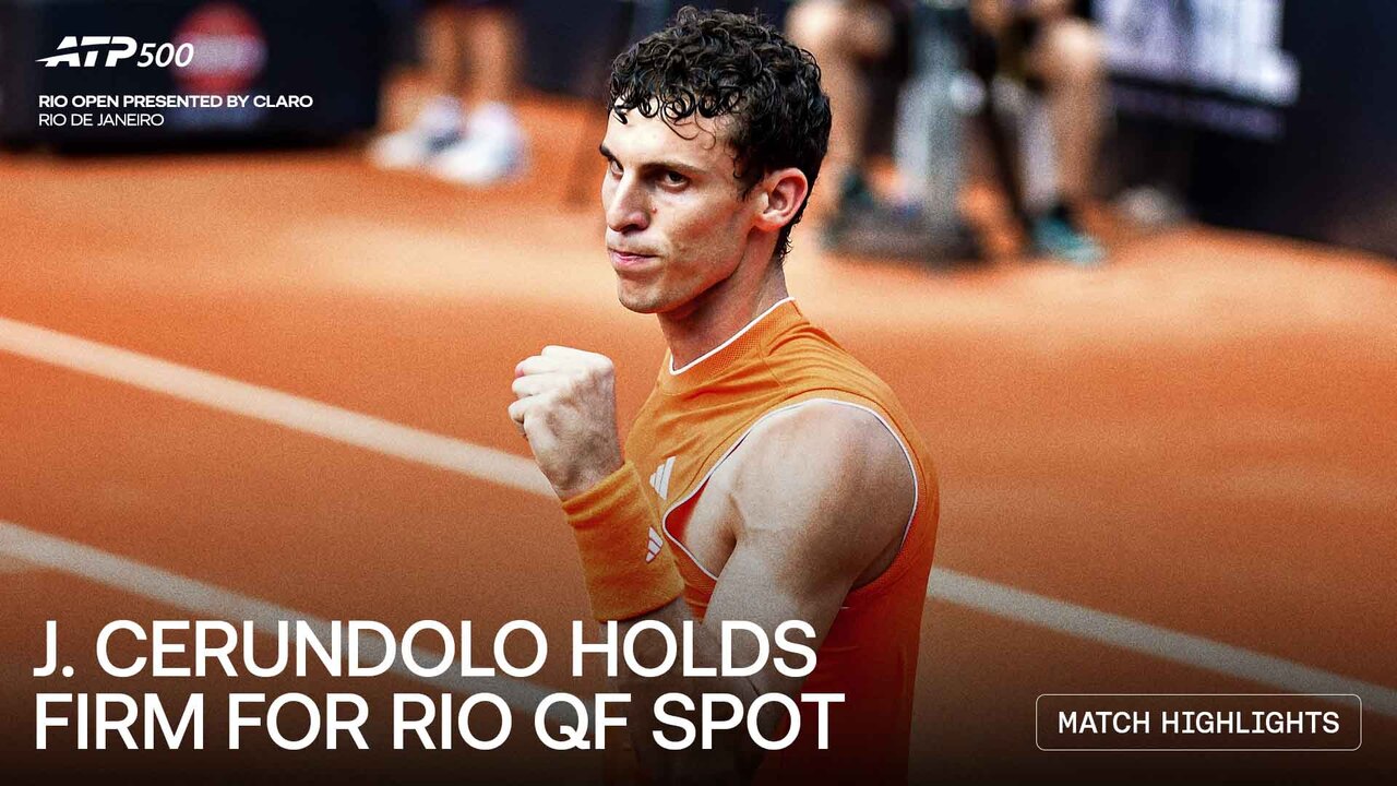 Highlights: Cerundolo survives Hanfmann to reach first ATP 500 QF in Rio de Janeiro