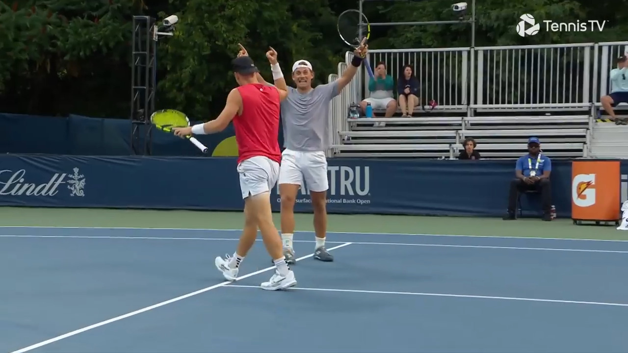 Liam Draxl and Cleeve Harper treat their home fans to a wild exchange. Watch live & on demand at TennisTV.com.