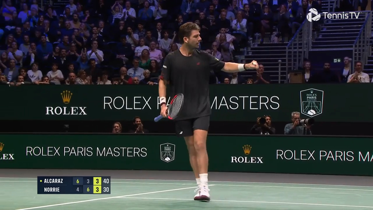 Hot shot: La velocidad de Norrie deja sin respuesta a Alcaraz en París
