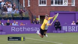 Hot Shot: Foki gets airborne for diving volley at Queen's | ATP ...