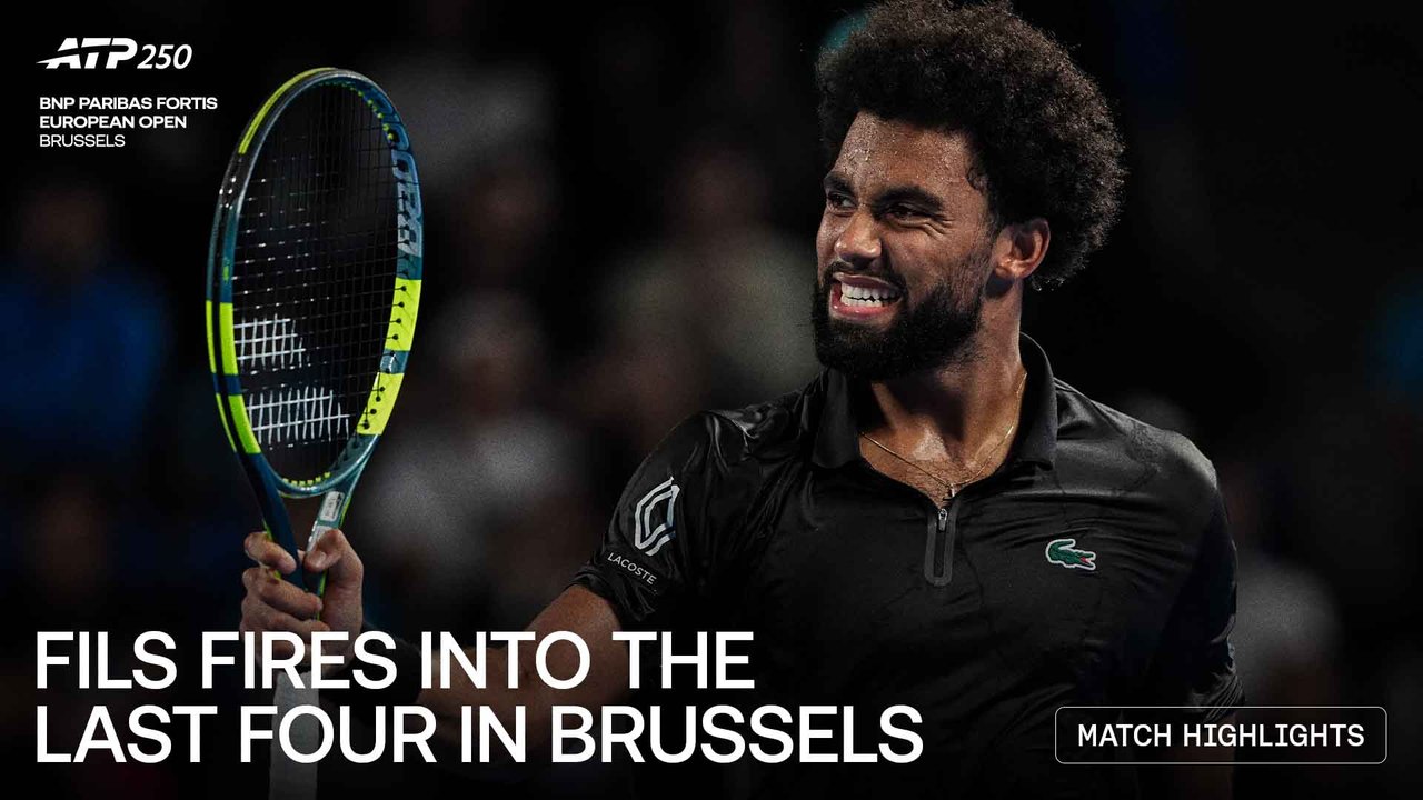 Highlights: Fils converts 6th MP to fend off Michelsen in Brussels 2026 QFs