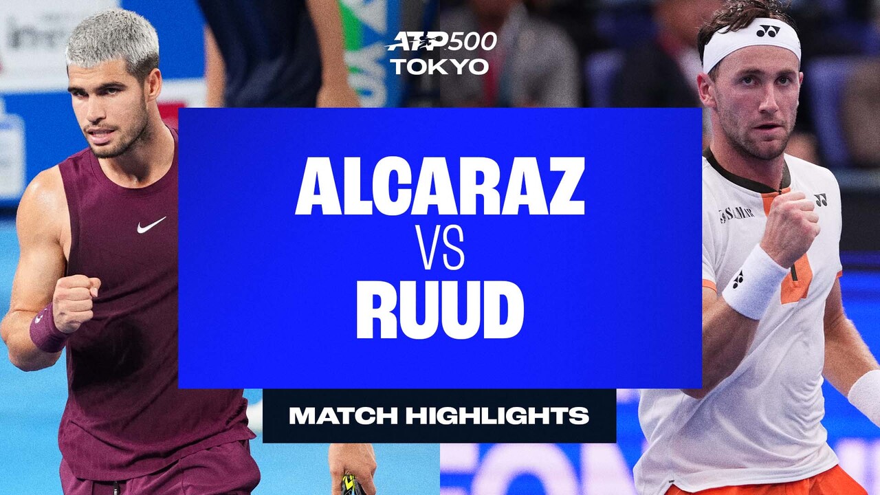 Highlights: Alcaraz rallies past Ruud to reach Tokyo final