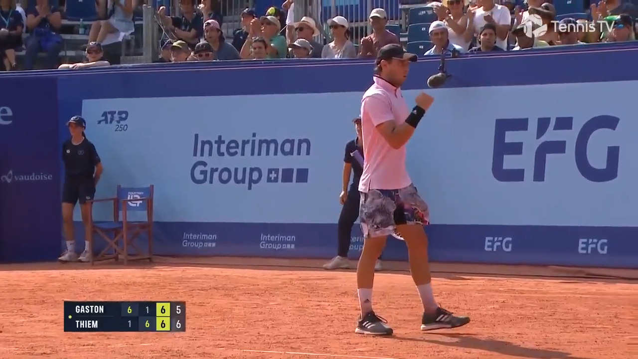 Hot Shot Thiem Brings Up MP With Pinpoint Backhand Winner In Gstaad Video Search Results ATP Tour Tennis