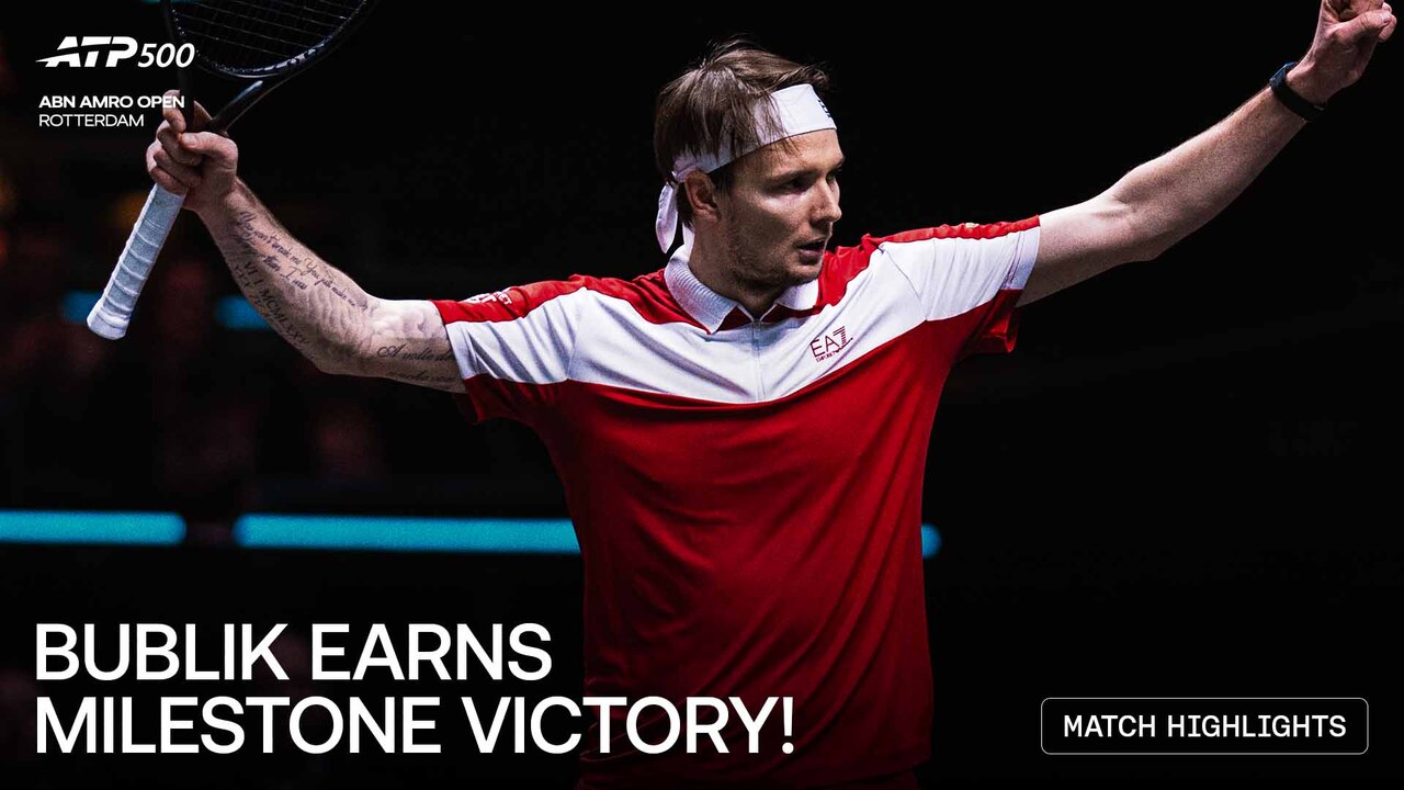 Highlights: Bublik survives Munar to earn 200th tour-level win in Rotterdam