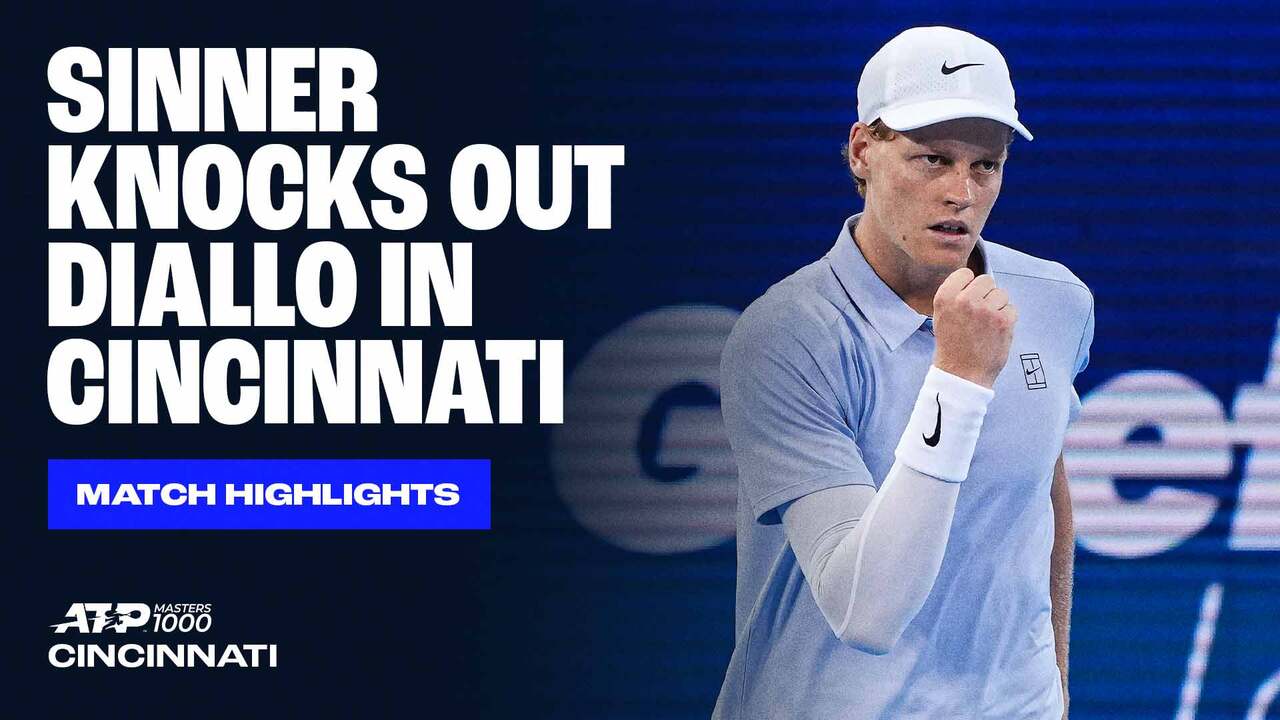 Watch Jannik Sinner overcome late drama and win his 23rd straight match on hard courts by defeating Gabriel Diallo in the third round at the Cincinnati Open. Watch live & on-demand at tennistv.com.