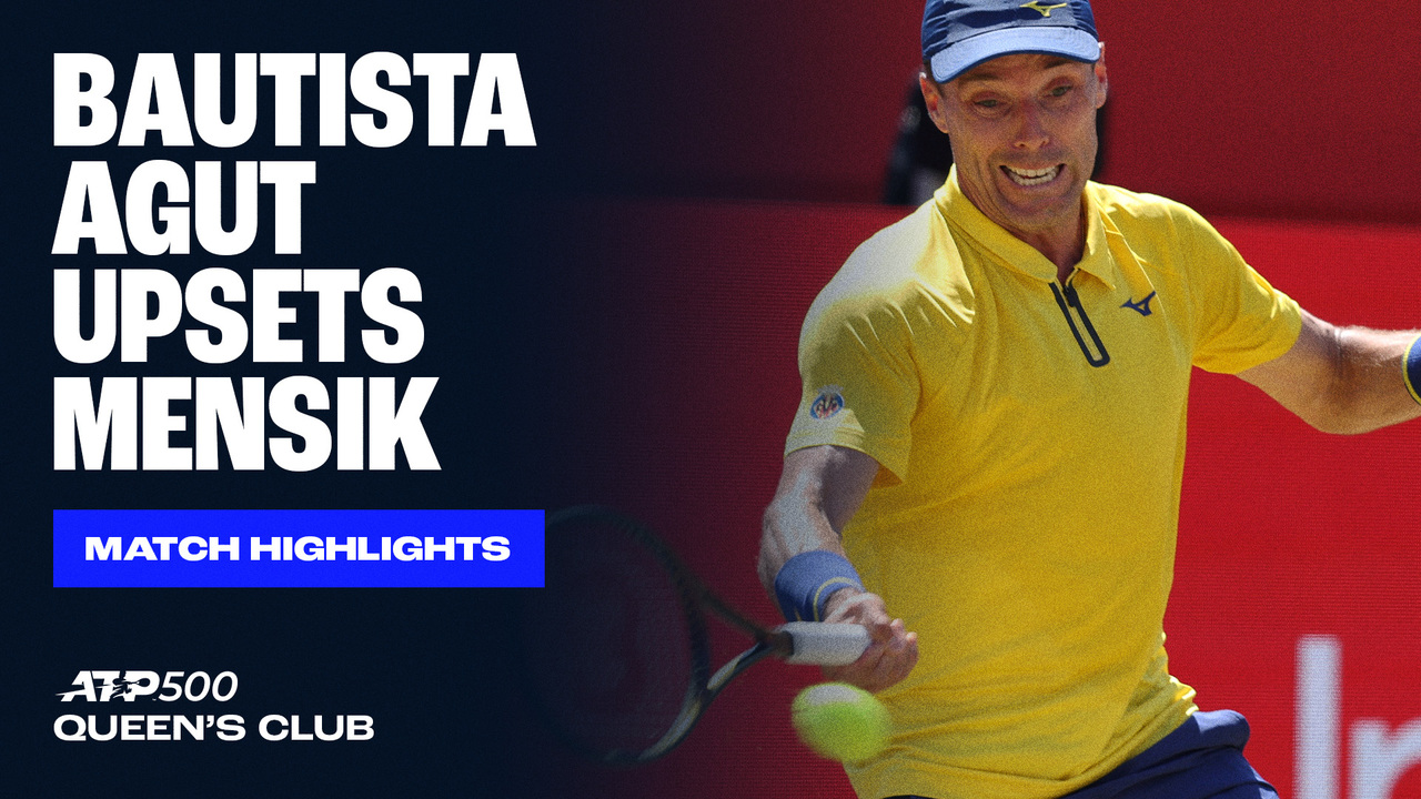 Highlights: Bautista Agut rallies past Mensik for Queen's Club QF spot