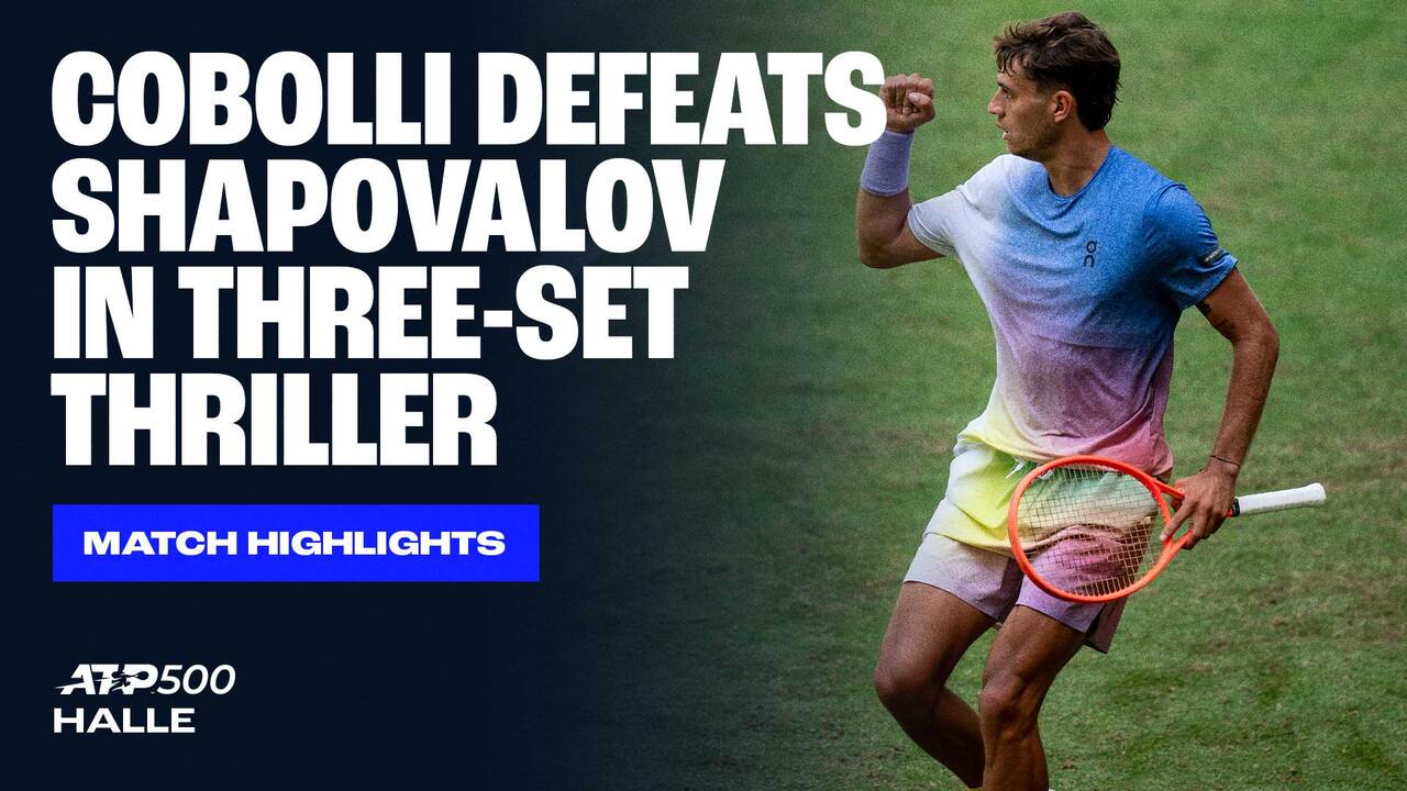 Highlights: Cobolli wins third-set tie-break thriller in Halle