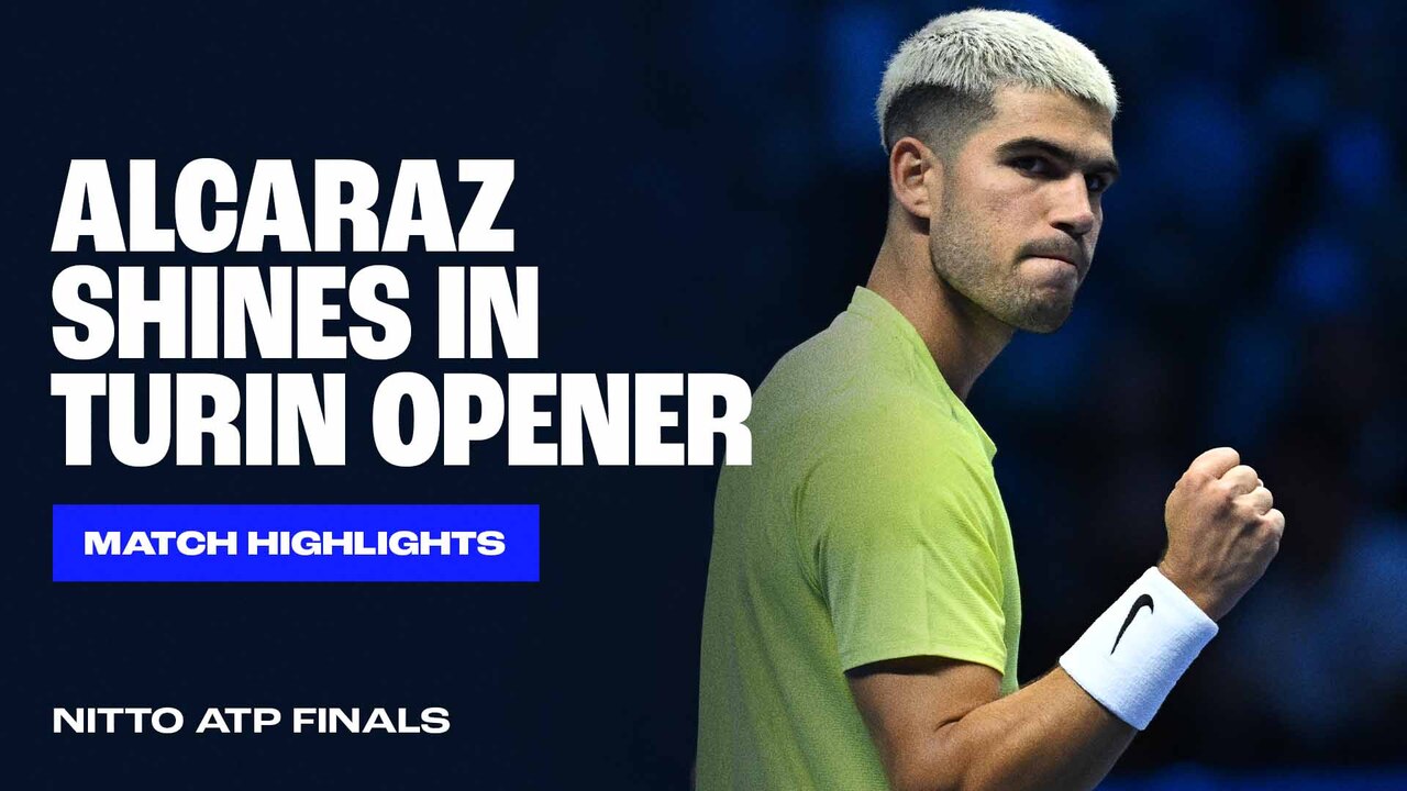 Highlights: Alcaraz settles in, sees off De Minaur in Turin opener