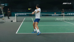 Watch: Djokovic Crosscourt Drills In Paris