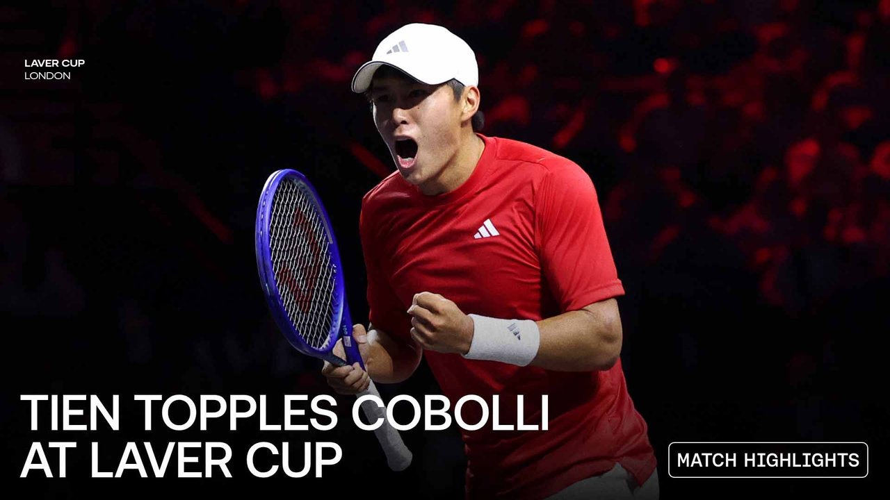 Highlights: Tien claws past Cobolli at Laver Cup