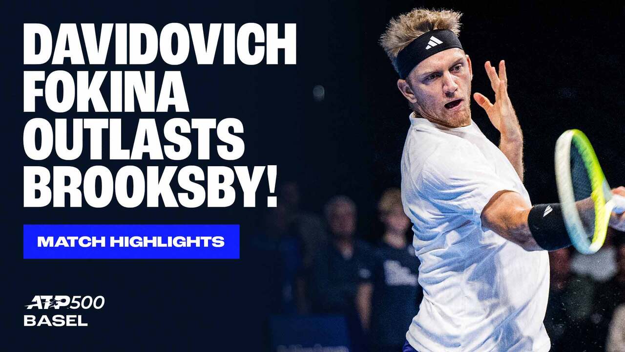 Highlights: Davidovich Fokina digs deep to defeat Brooksby in Basel R2 2025