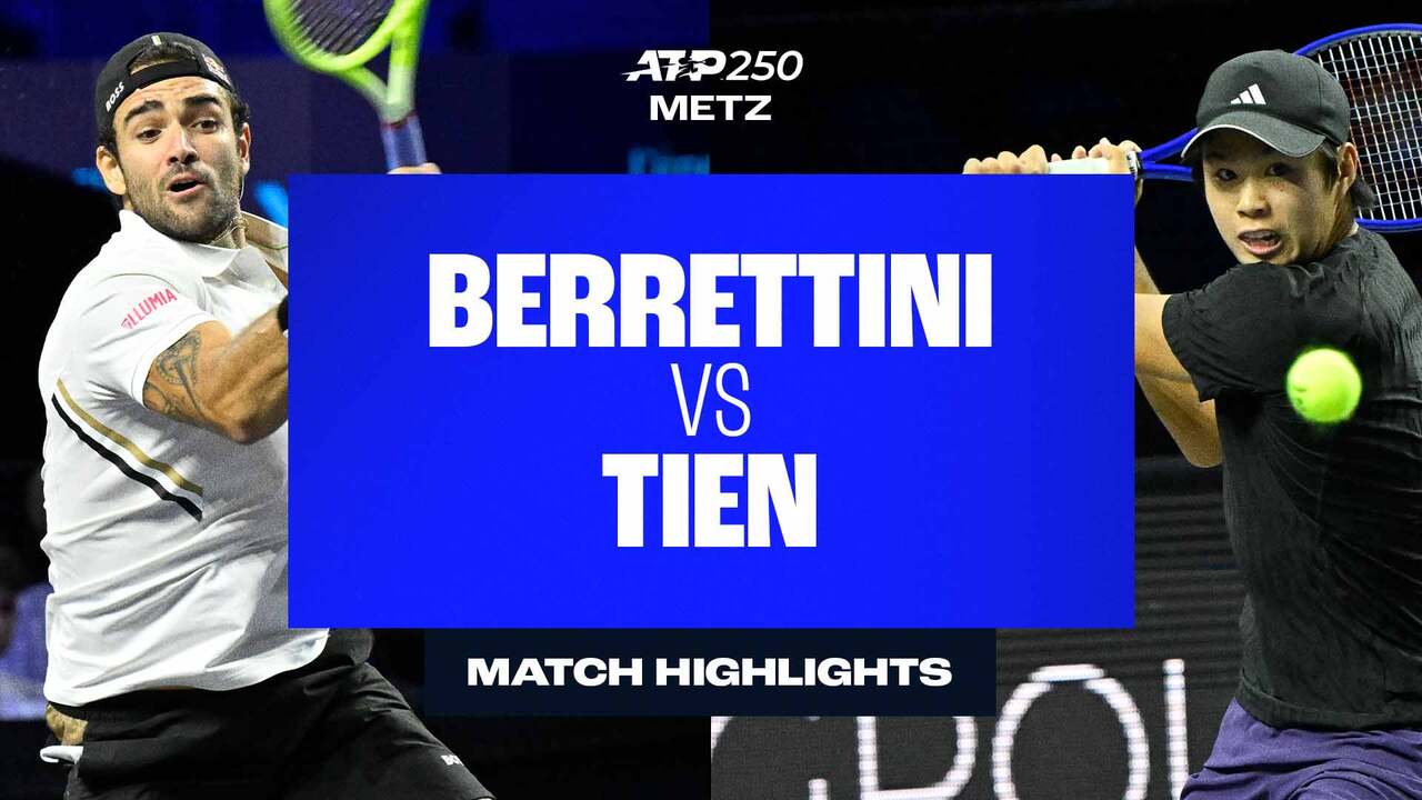 Highlights: El #NextGenATP Tien batalla ante Berrettini en CFs de Metz 2025