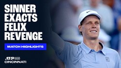 Highlights: Defending champ Sinner storms past Auger-Aliassime to reach Cincinnati SFs
