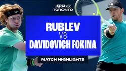 Highlights: Rublev advances in Toronto following Davidovich Fokina retirement