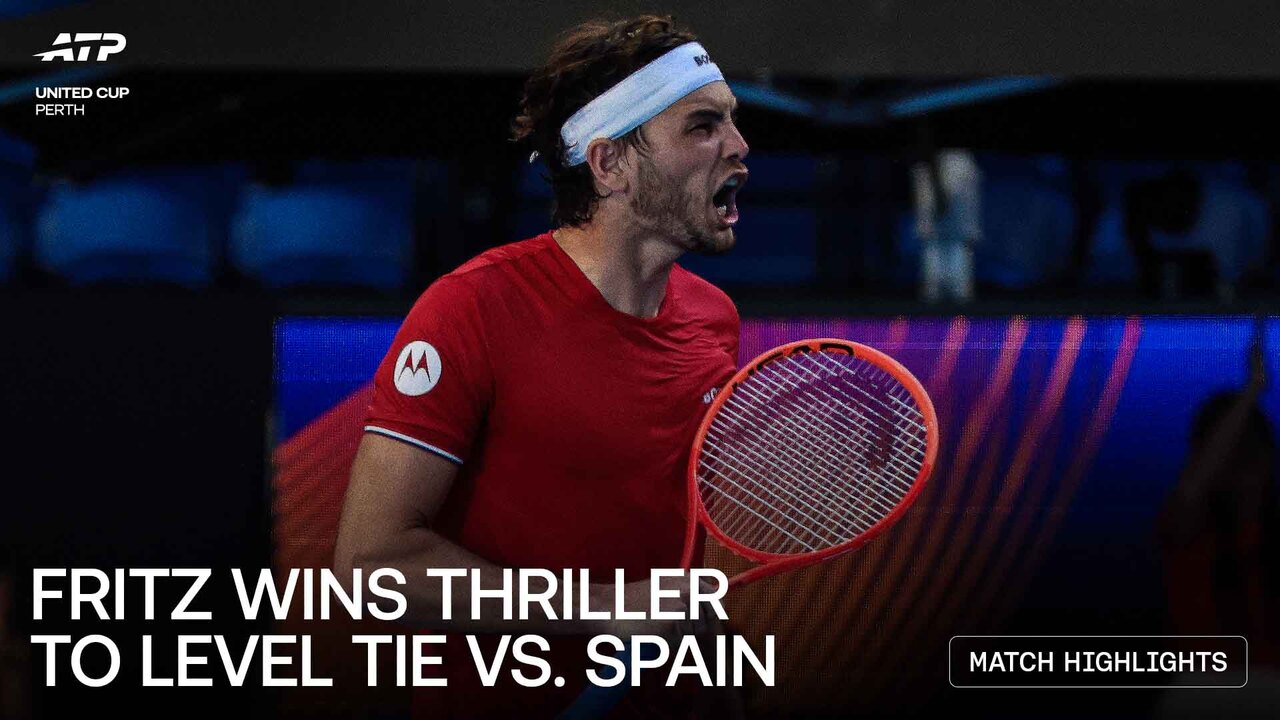 Highlights: Fritz saves 1 MP to edge Munar in United Cup three-set thriller