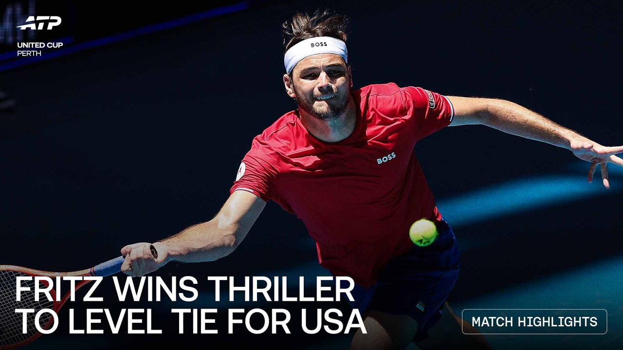 Highlights: Fritz saves 1 MP to edge Munar in United Cup three-set thriller