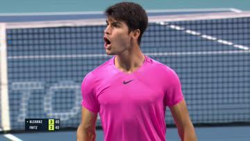 Hot Shot: Alcaraz's Sublime Half-Volley Fends Off Break Point