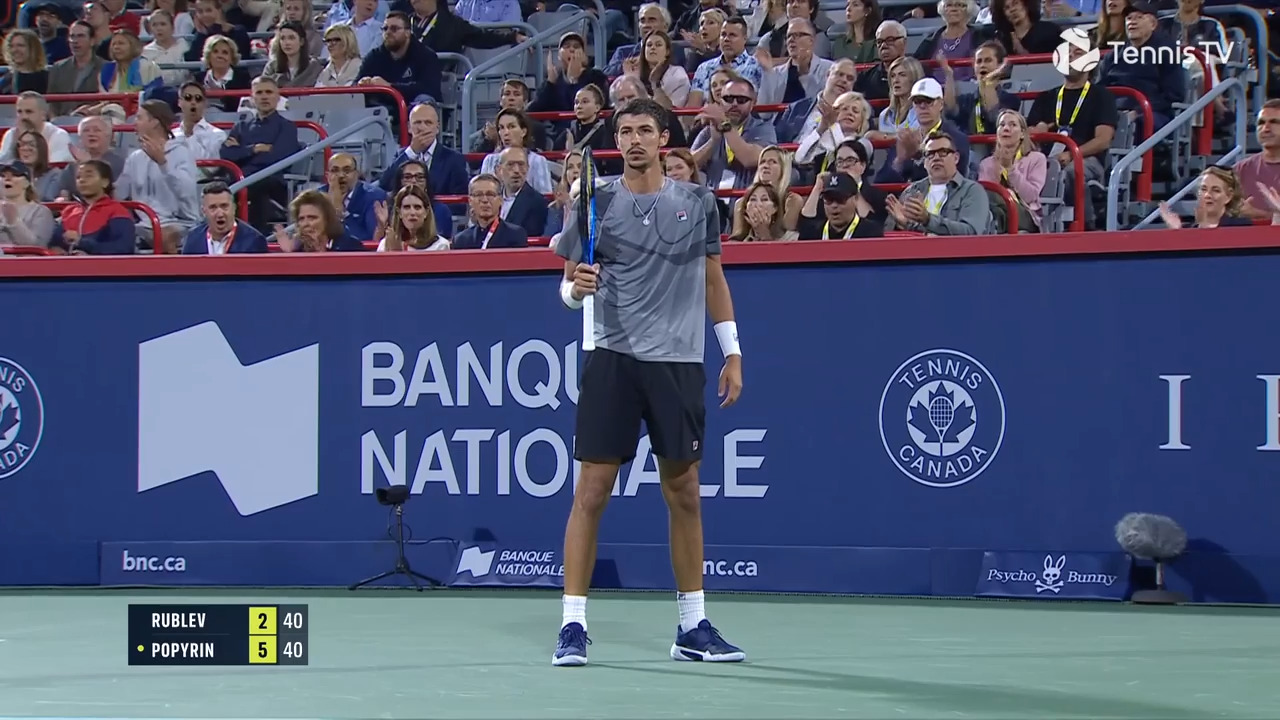 Hot Shot: Popyrin's forehand blast brings up set point in Montreal final