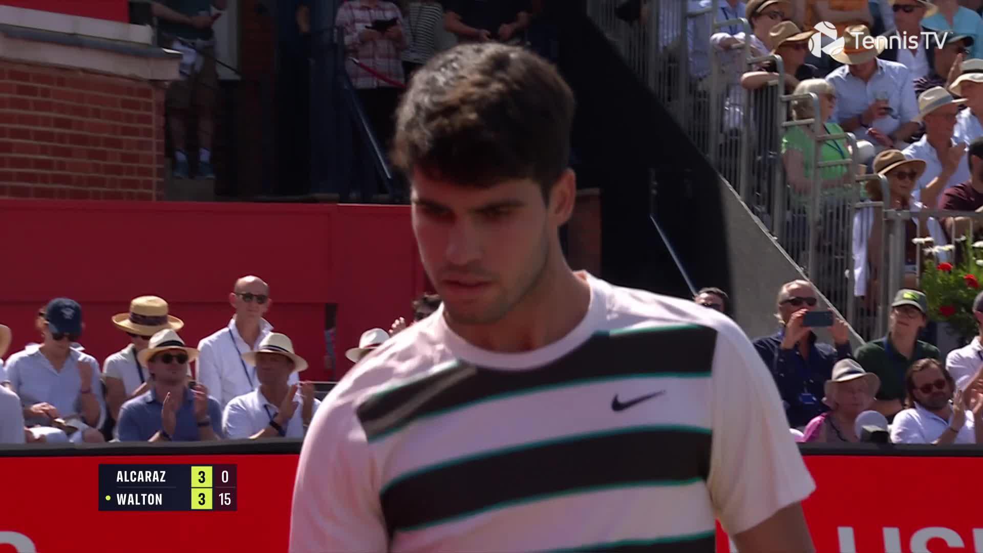 Hot Shot: 'Alcaraz at his very best' with drop shot-lob combo at Queen's Club 2025