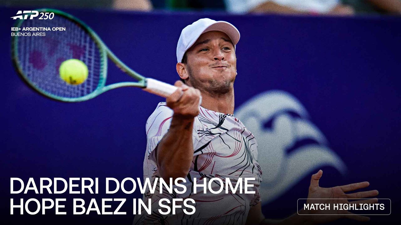 Highlights: Darderi accelerates past Baez to reach Buenos Aires final