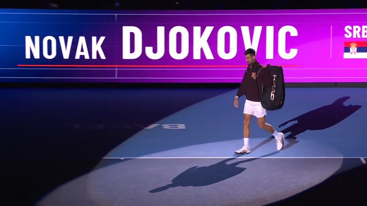 Watch Djokovic walk out in Basel for the first time since 2011