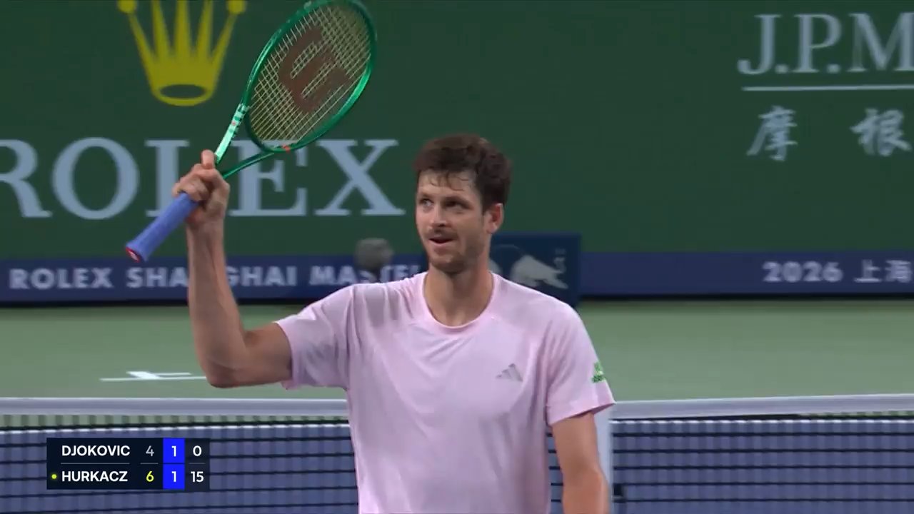 Hot Shot: Hurkacz outlasts Djokovic in epic Shanghai point