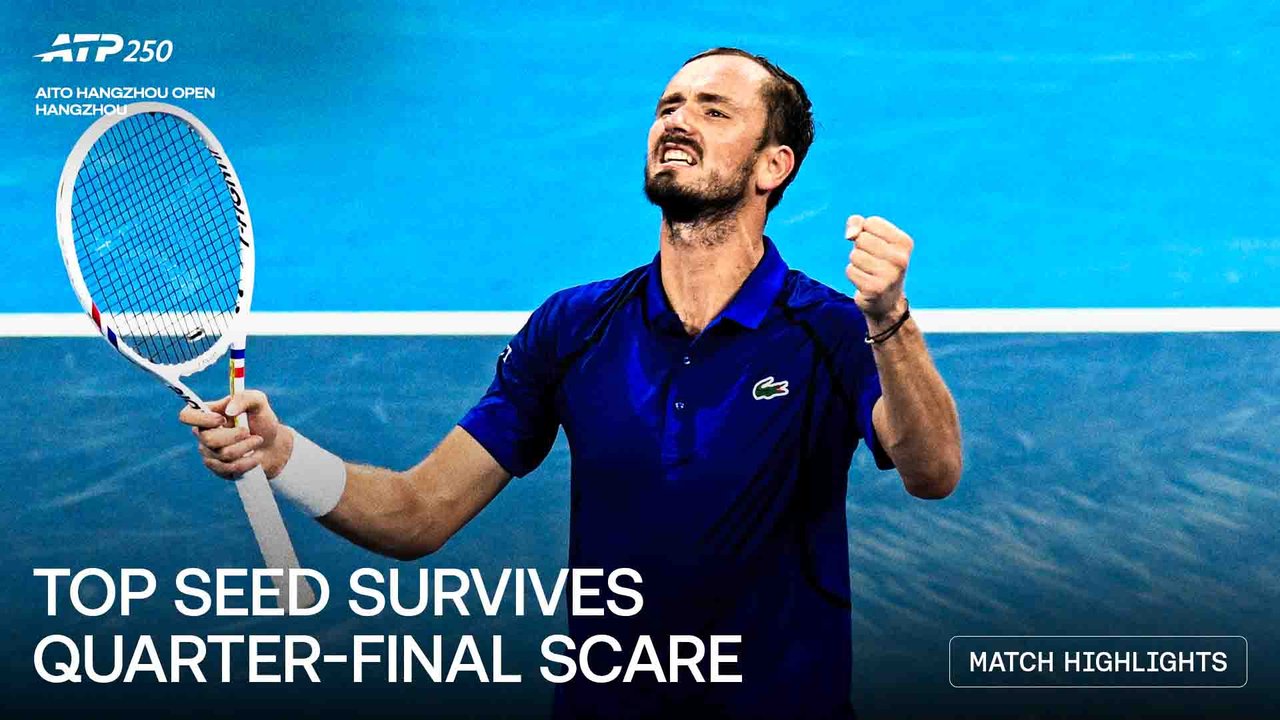Highlights: Medvedev overcomes Wong to reach last four in Hangzhou 2026
