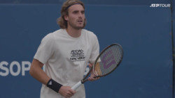 Tsitsipas Hits Practice Court Ahead Of US Open 2021 First Round