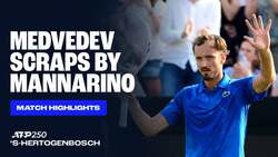 Highlights: Medvedev scraps past Mannarino in 's-Hertogenbosch 2025