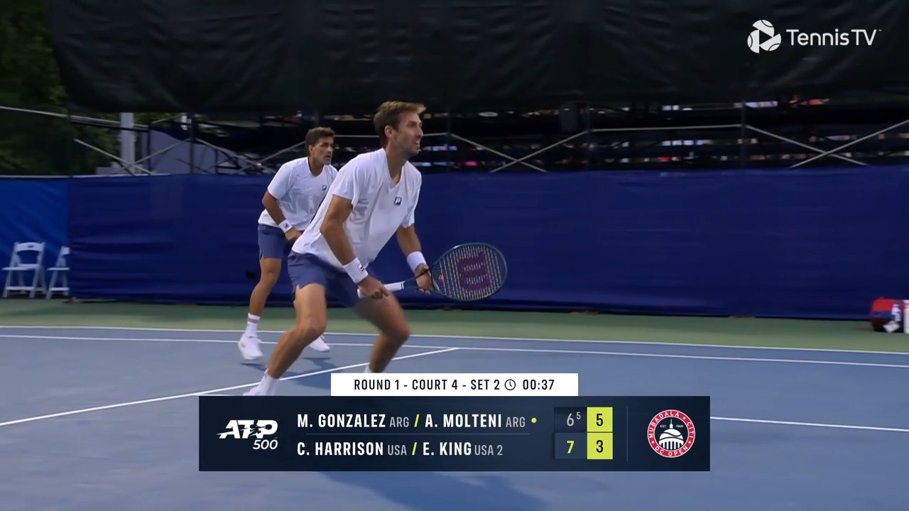 Watch Maximo Gonzalex and Andres Molteni do it all to earn a stylish break in Washington doubles on Tuesday. Watch live & on-demand at tennistv.com.