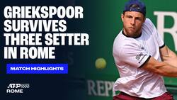 Highlights: Griekspoor survives Kecmanovic test in Rome