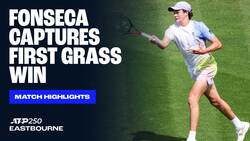 Highlights: Fonseca notches first grass-court win in Eastbourne 2025