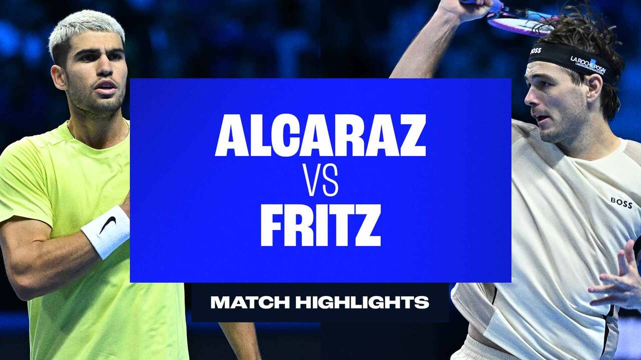 Highlights: Alcaraz overcomes Fritz in Turin