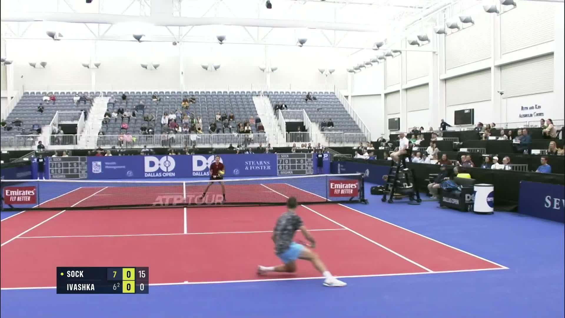 Hes Got Him Again! Sock Squeaks and Scores In Dallas Video Search Results ATP Tour Tennis