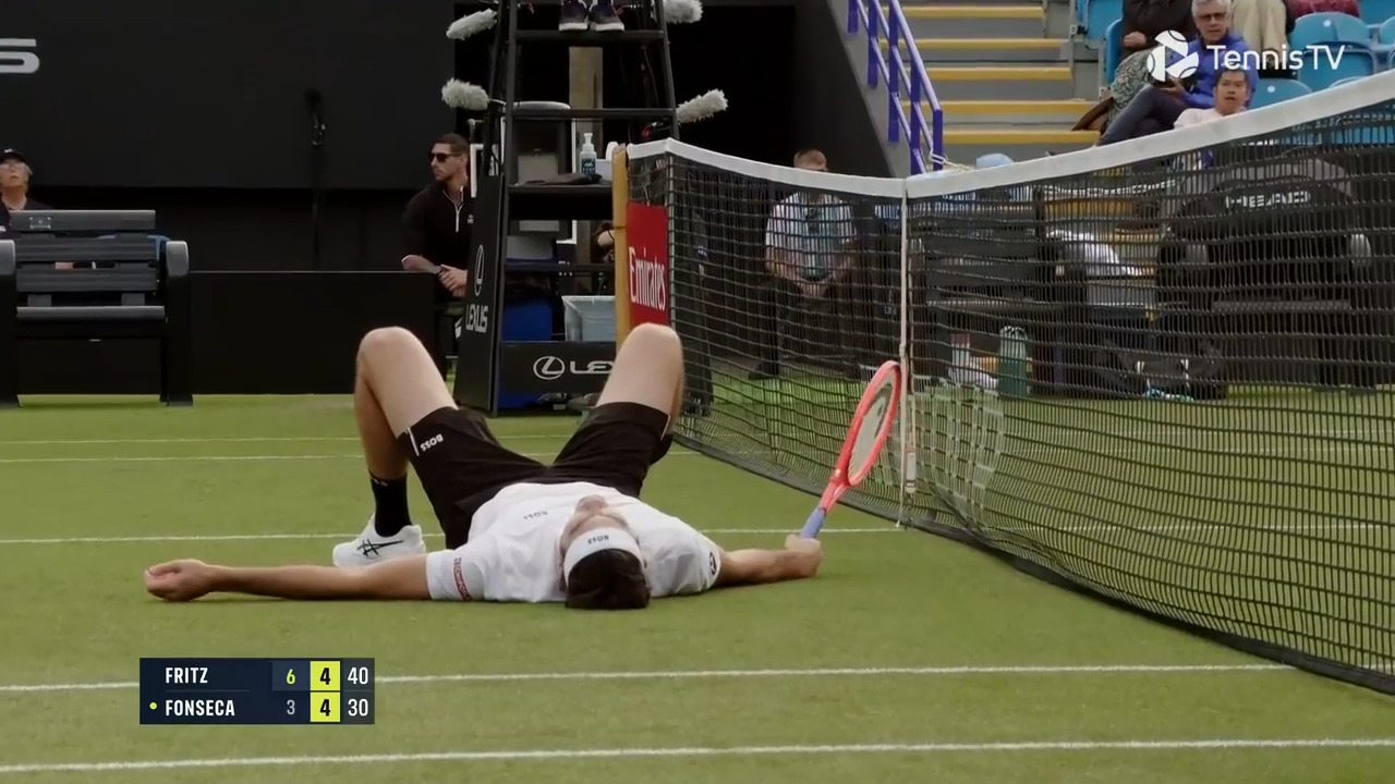 Joao Fonseca and Taylor Fritz play a fun point in Eastbourne. Watch live & on demand at TennisTV.com.