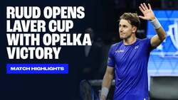 Highlights: Ruud ousts Opelka, giving Team Europe early lead