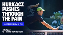 Highlights: Hurkacz overcomes back injury, Bautista Agut in 's-Hertogenbosch