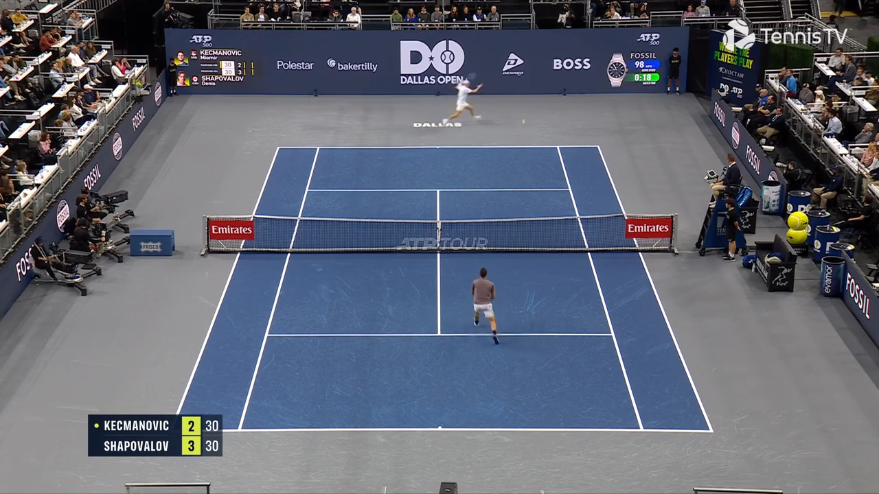 Hot Shot: Shapovalov y su gran passing shot en Dallas 2025