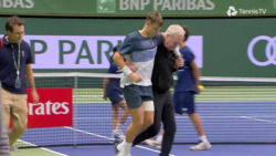 Rune assisted off court after Stockholm semi-final retirement 