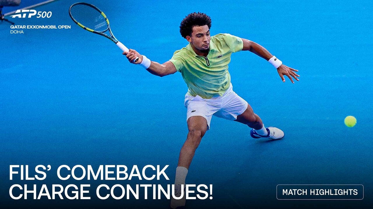 Highlights: Fils fires past fellow Frenchman Halys in Doha