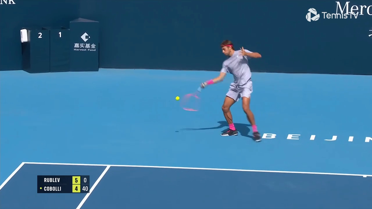 Hot Shot: Cobolli's line-licking pass goes roaring in Beijing 2025