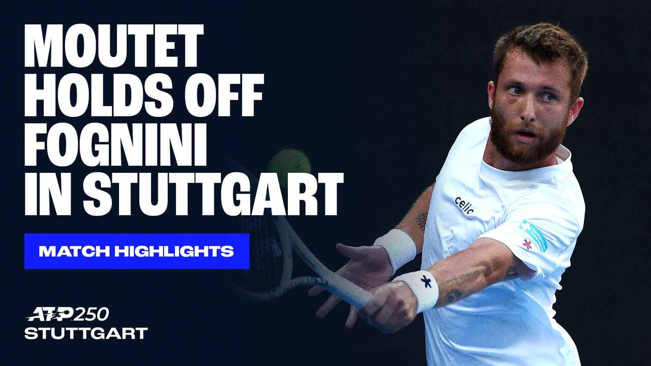 Watch Corentin Moutet battle past Fabio Fognini in his opening match at the BOSS OPEN on Tuesday. Watch live & on-demand at tennistv.com.