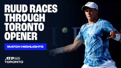 Highlights: Ruud returns to hard courts with Toronto opening win