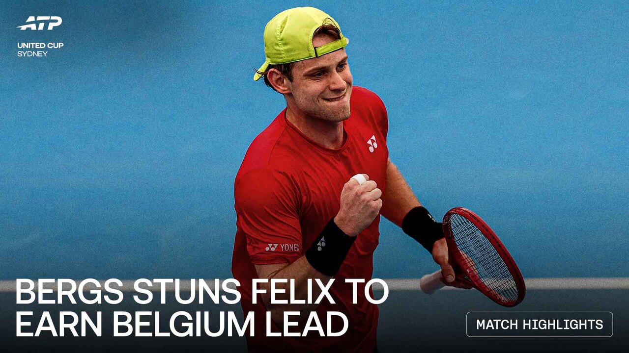 Highlights: Bergs beats Auger-Aliassime for biggest win of his career at United Cup