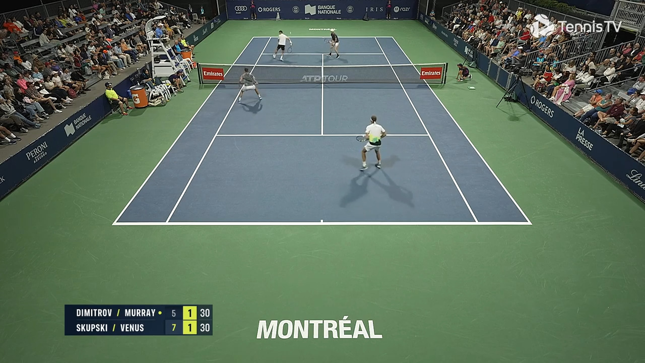 Hot Shot: Dimitrov goes behind the back in Montreal 2024 doubles