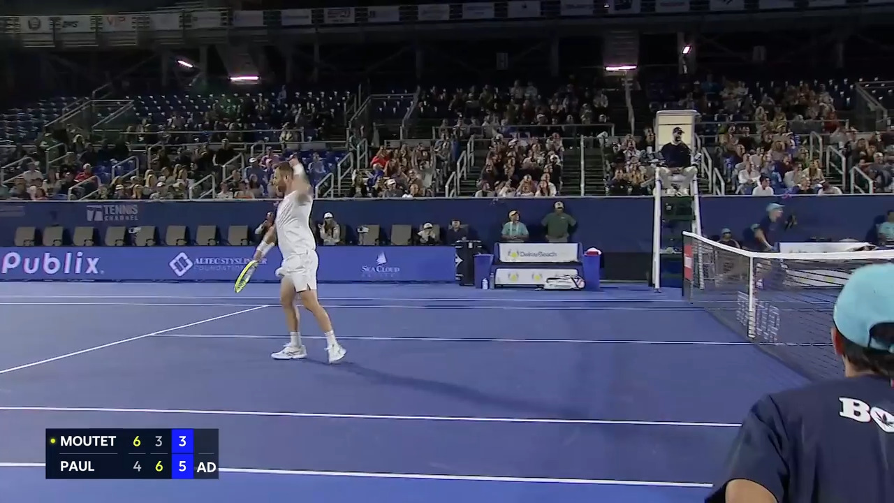 Hot Shot: Moutet denies Paul's match-point tweener in Delray Beach
