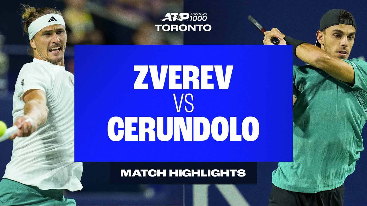Vea a Alexander Zverev avanzar a cuartos de final en Toronto el sábado después de que Francisco Cerúndolo se viera obligado a retirarse por una lesión. Míralo en vivo y bajo demanda en tennistv.com.