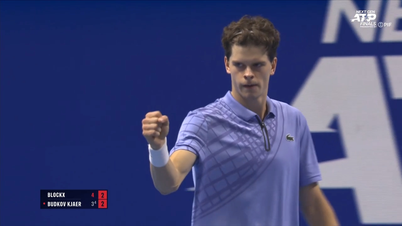 Hot Shot: Close enough! Blockx clips line to break Budkov Kjaer at Next Gen ATP Finals